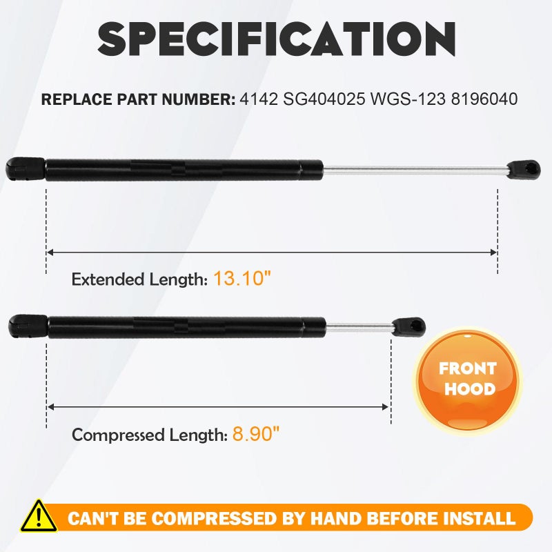 AEagle Front Hood Lift Supports Struts Shocks for 2002-2010 Ford Explorer 4142 SG404025 819-6040 1L2Z16C826AA 2 Pcs - Image 2